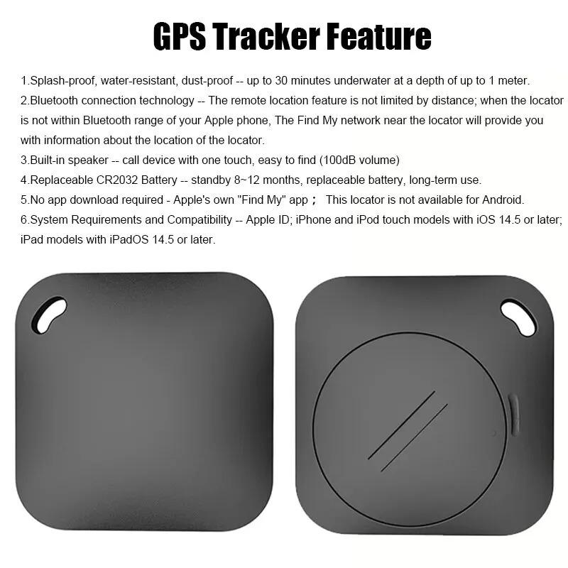 Smart GPS Tracker Works With Apple Find My APP Pet Kids Luggage Key Tracking Global Accurate Positioning Bluetooth Tag Tracker