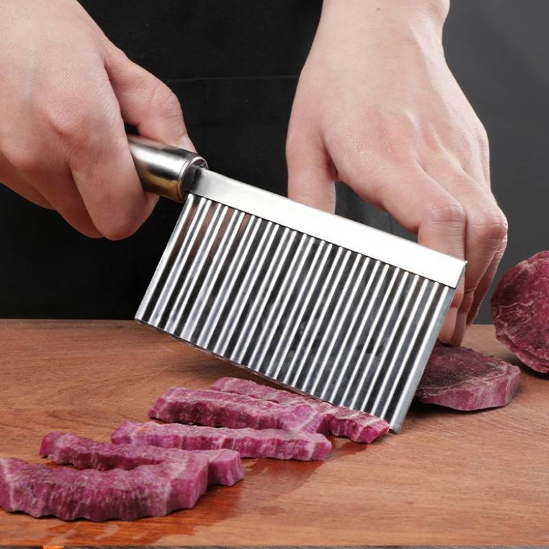 Crinkle Cutter Stainless Steel Multifunction Kitchen Slicer For Vegetables And Fruits