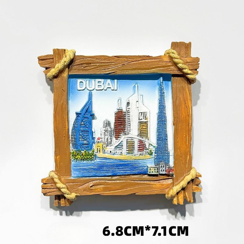 Dubai Refrigerator Stickers Burj Al Arab Travel Souvenirs Burj Khalifa Tower Jumeirah Mosque Fridge Magnets Gifts Home Decor