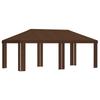 Gazebo Cover 6 X 3 M Brown Polyester 190 Gsm
