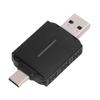 Car Wireless Adapter 2 in 1 Double Port Voice Control Accurate Real Time Navigation Wired to