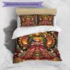 3pcs Duvet Cover Set (1*Duvet Cover + 2*Pillowcase, Without Core), Princess Peach Toadstool Print Bedding Set, Bedroom Decor, All‑Season, Birthday Gif