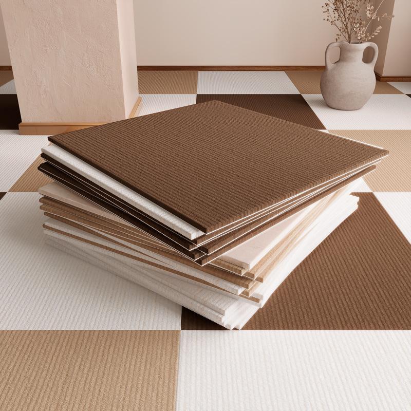 Decorative Self Adhesive Floor Mat,Modern Geometric Pattern,Water Resistant,for Bedroom,Dorm,Nursery. Peel & Stick,Silent, Anti Slip, Anti Fouling
