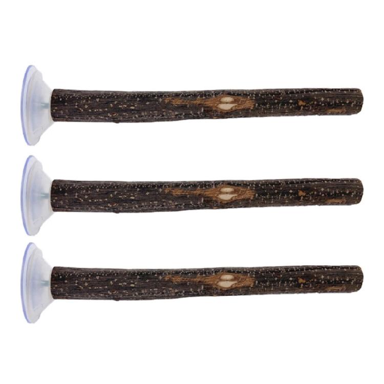 3pack Portable Parakeets Grinding Stick Training Toy Strong Suction Cup Bird for Small to Medium