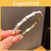 No Ip Silver Copper Cuff With Gold Plating For Trendy Ethnic Hand Accessories