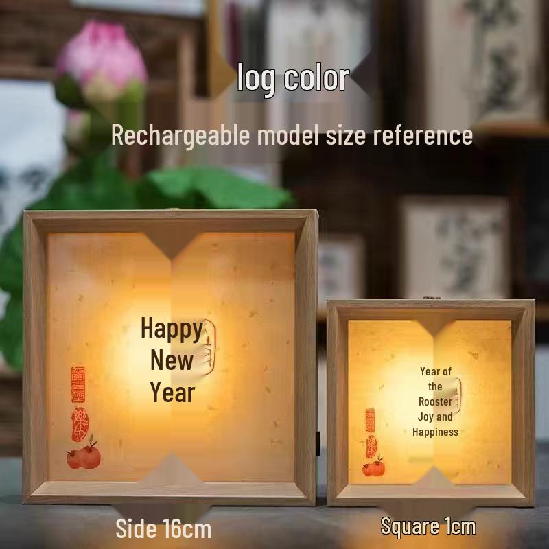 Retro Calligraphy Photo Frame Night Light - Handmade DIY Creative Tabletop Decor & Custom Gift