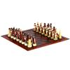 Role Theme Chess Set - Resin Material And Hand-Painted With Embossed Leather Chess Board - 32 Pieces - Ideal Gift Board Game