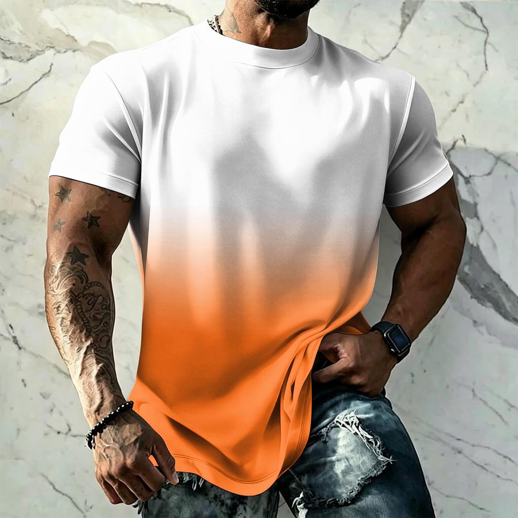 Camiseta Básica de Color para Hombre con Tejido Fresco de Manga Corta - Transpirable de Corte Holgado para Verano, Exterior, Casual