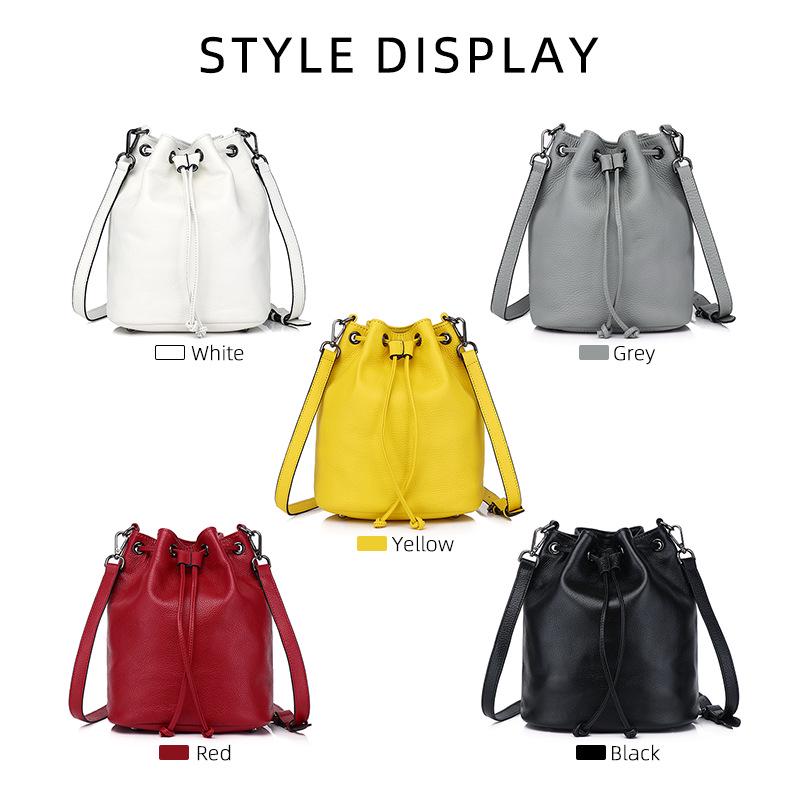 2024 Autumn-Winter Women's Fashion Drawstring Bucket Bag - Retro Single Shoulder Crossbody Commute Bag