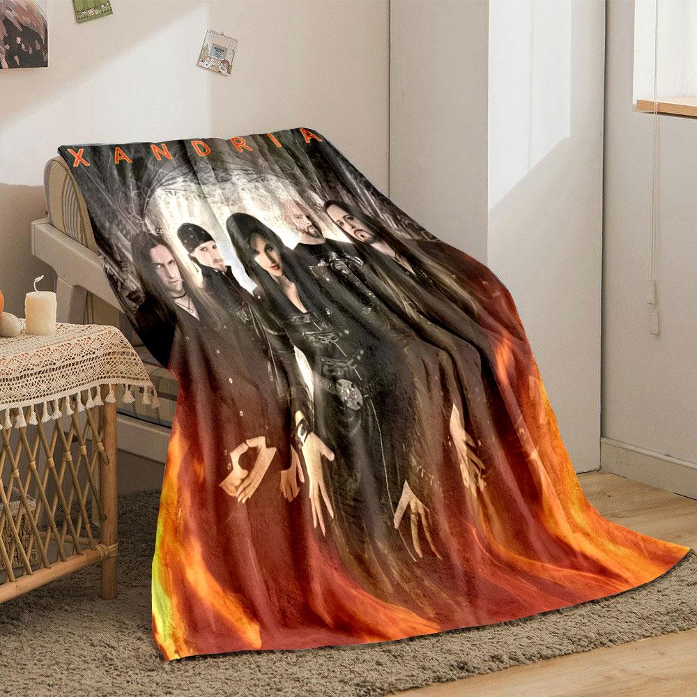 "Xandria Band Art Blanket" for all seasons blanket lunch break throw gift