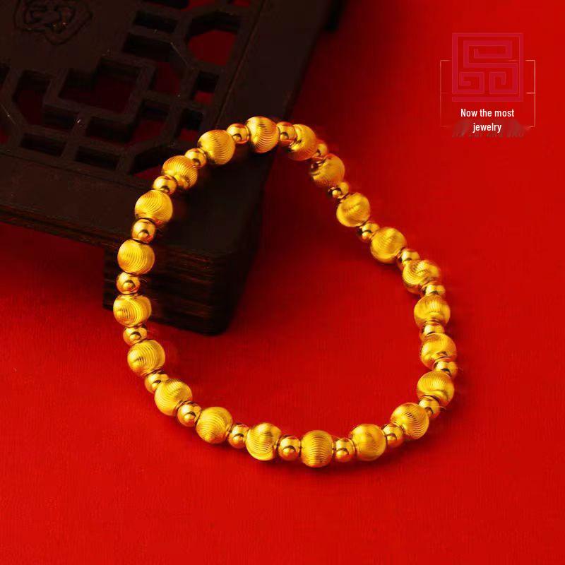 Vietnamese Cat's Eye Gold Bead Bracelet: Ancient Craftsmanship, Luxurious Light Fashion Jewelry