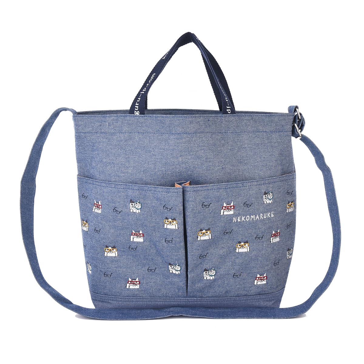 

Shoulder Tote Bag Nekomaruke Shoulder Tote Bag for Women 247518 Blue [Kusuguru Japan] синій
