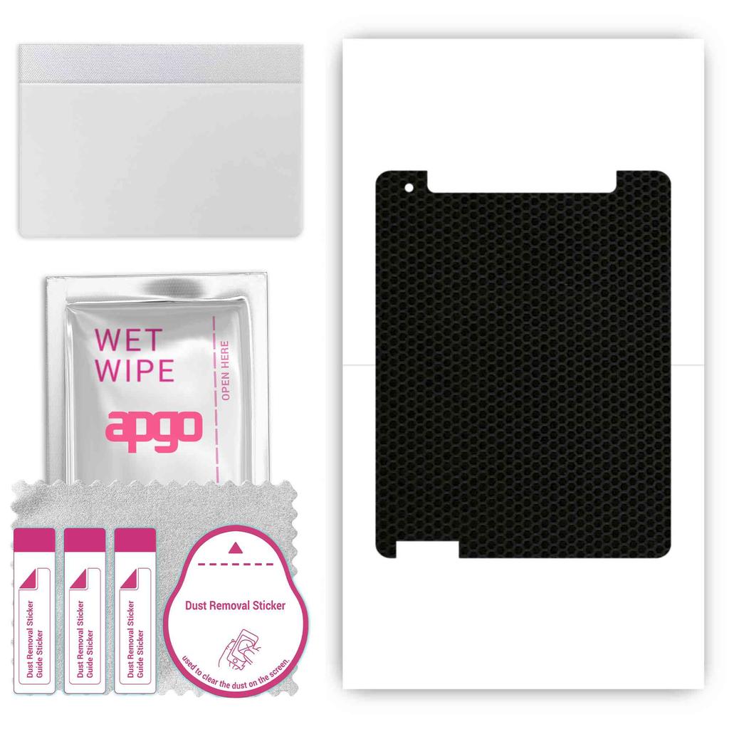 apgo Skin Sticker Film Foil Vinyl for the BACK Compatible with Apple iPad 4 Wi-Fi + Cellular, Scratch-resistant, Easy To Install - Matrix