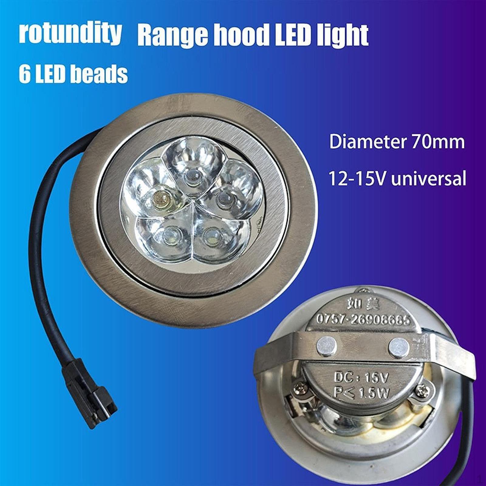 

Светодиодная лампа для вытяжки в сборе 12В/15В Детали для вытяжек Круглая 1,5 Вт Лампа для вентиляции