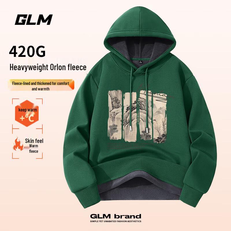 

GLM Men s Fleece-Lined Heavyweight Hooded Sweatshirt L