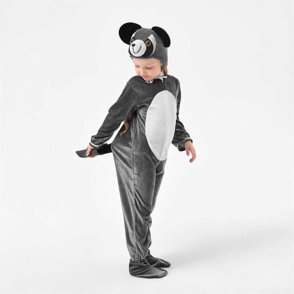 Halloween graues Kostüm, Tier-Onesie für Kinder, Cartoon-Verkleidungskostüm