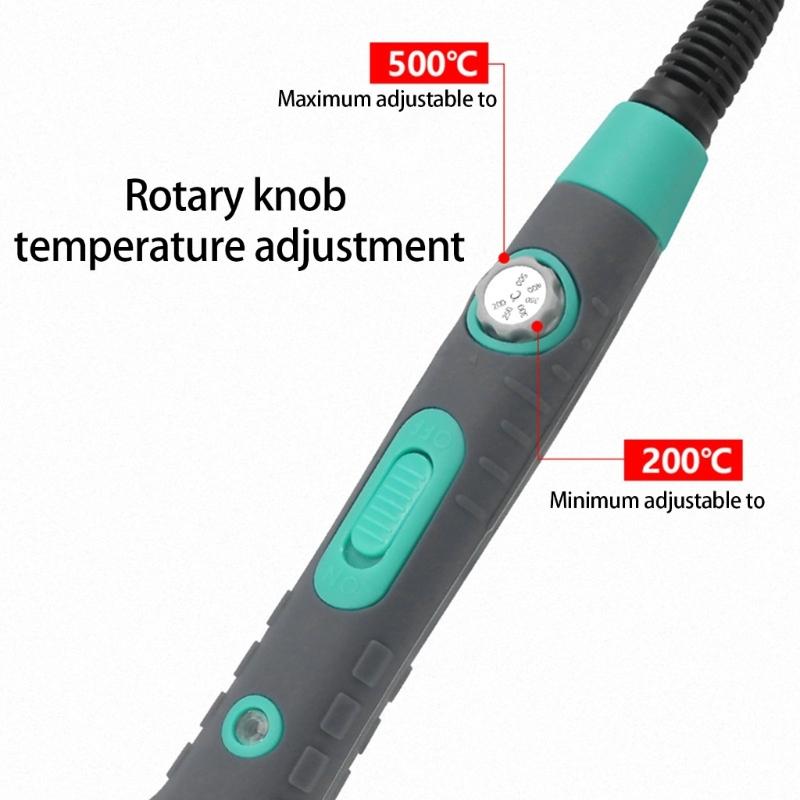 80W Soldering Iron Soldering Tool Adjustable Temperature Accessories Available Home Electronics Repair 200-500℃