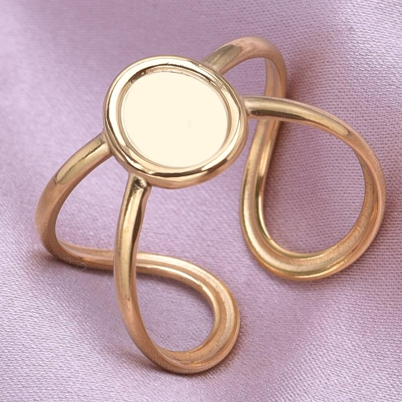 Klassisk Retro Öppningsbar Justerbar Ring Oregelbunden Geometri Hjärta Ellips Vattendroppe Glänsande Rostfritt Stålringar Semesterpresent