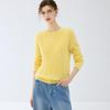 Women's Autumn/Winter Cable Knit Round Neck Pullover Sweater, Long Sleeve, 7-Gauge.