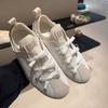 Cowhide Version~ Niche Inner Height Increase 4CM Retro Casual Shoes New Versatile Fashion Board Shoes Sports Casual Shoes Women's Tide