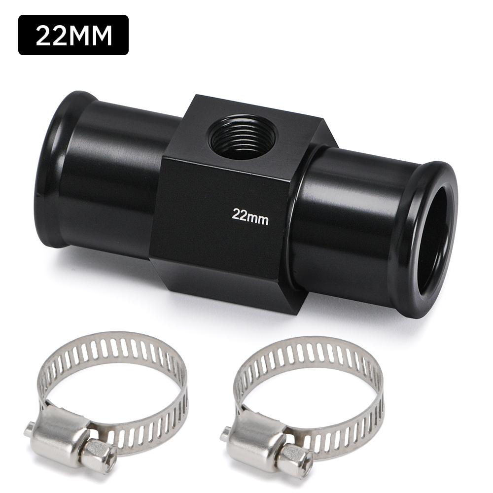 Water Temp Gauge Radiator Temperature Water Temp Joint Pipe Sensor 18/20/22/24MM Hose Adapter 1/8 NPT Water Thermostat Tee Coolant Temperature 4