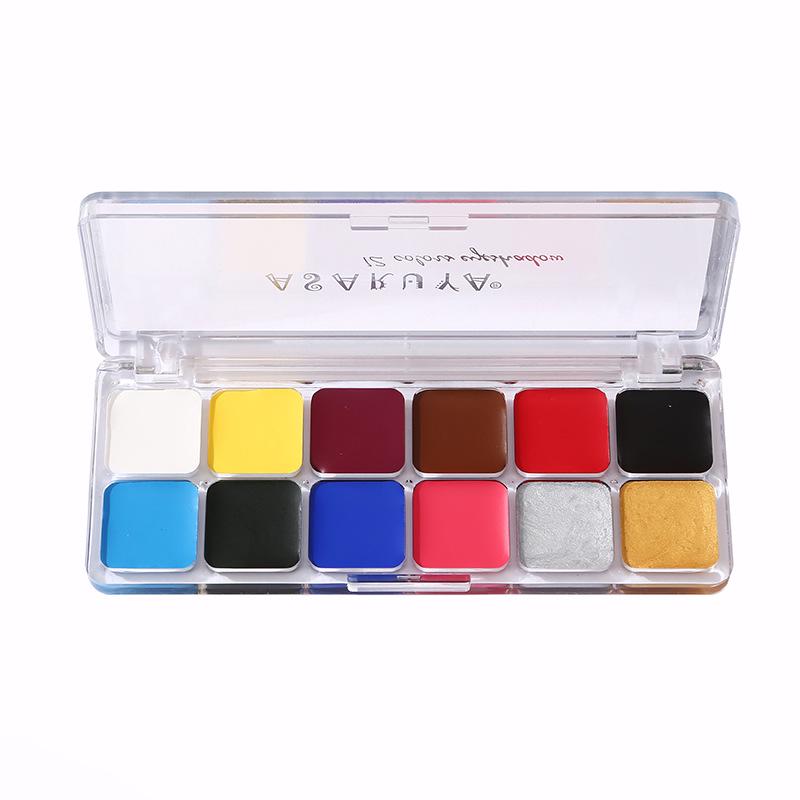 ASARUYA 12-Color Face Paint Stick for Kids' Stage Performance Makeup