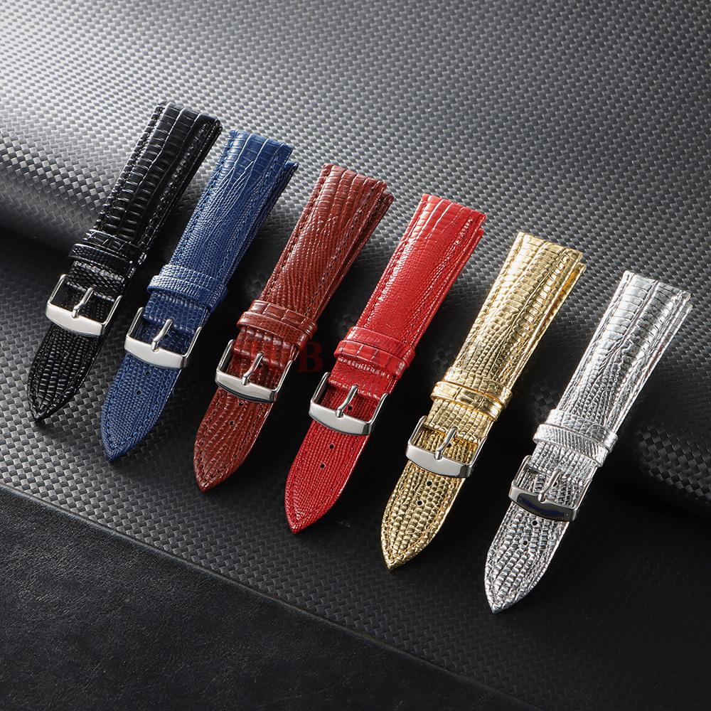 18mm 20mm 22mm Universelles Eidechsenmuster Uhrenarmband Rindsleder Uhrenarmband für Herren Damen Verbundwerkstoff Uhrenarmband Zubehör