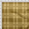 oneOone Cotton Flex Dark Mustard Fabric Check Sewing Craft Projects Fabric Prints By Yard 40 Inch