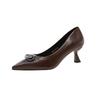 Fashion Low Heel Slip On Women Mary Jane Shoes Fashion Shallow Pointed Toe Shoes Outdoor Party Dress Ladies Shoes