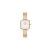 [Official Shop/Authentic Import/2-Year Warranty] Daniel Wellington DW Women's Quadro Studio 22x22 RG White Watch, Vintage Square Design, Stylish and C
