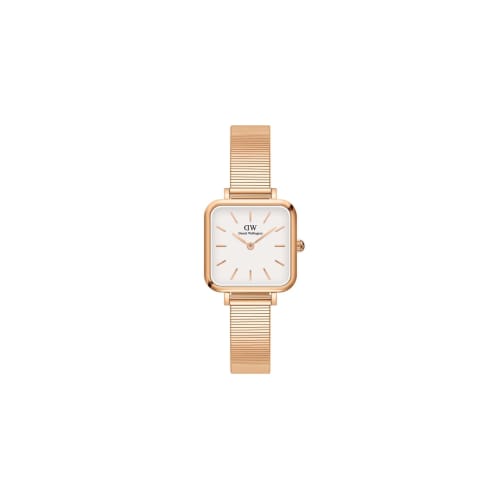 [Official Shop/Authentic Import/2-Year Warranty] Daniel Wellington DW Women's Quadro Studio 22x22 RG White Watch, Vintage Square Design, Stylish and C