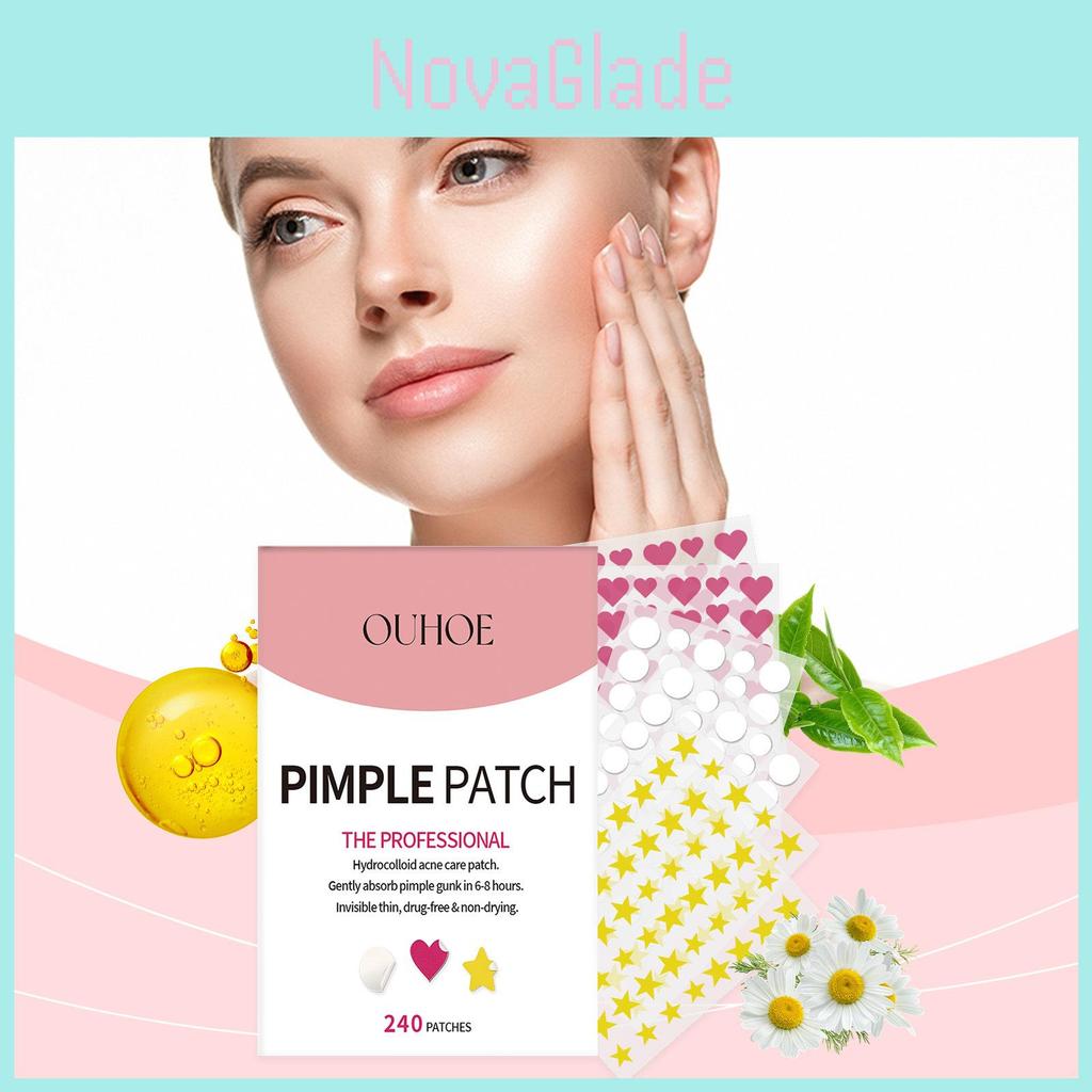 Ouhoe Acne Healing Patches For Gentle Skin Care And Effective Pimple Coverage 240 Patches