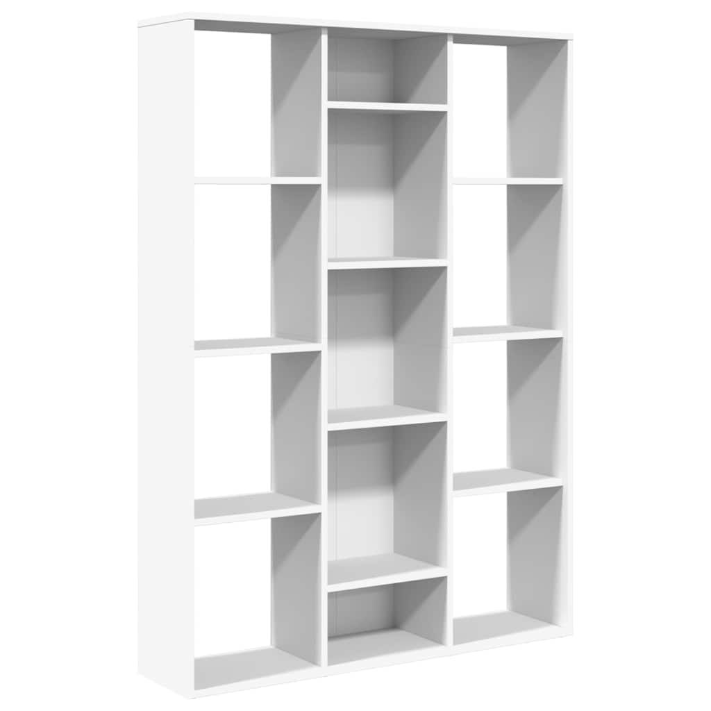 Raumteiler Bücherregal Weiß 100 x 24 x 140 cm Holzwerkstoff