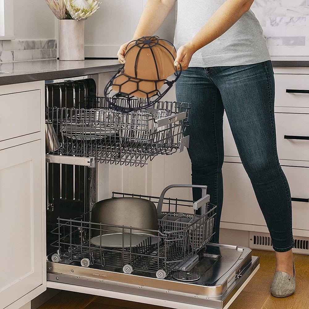 Baseballkappenwascher Kappenwaschkäfig Halter Rahmen Geschirrspüler Waschen Kappenständer für Waschmaschine