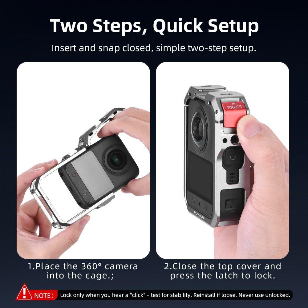 1/4" Threads Expansion Protective Frame Case for DJI Osmo 360 II/Osmo 360 Action Camera Accessories