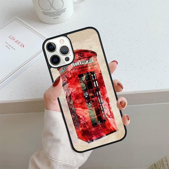 Telephone Box London Union Jack Phone Case For iPhone 17 Air 13 12 14 15 16  Cover For Apple Pro Max 6S Plus