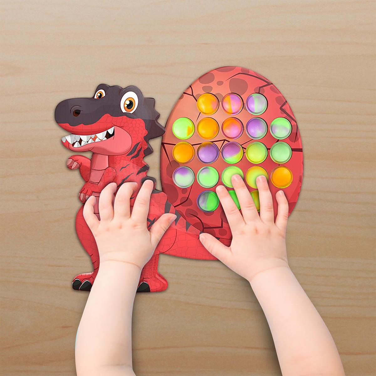 

Dinosaur Toys,Push Bubble Sensory Toys-Stress Relief Silicone Pressure Relieving Toys красный