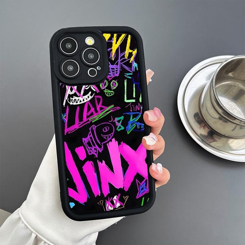 Painted graffiti applies to 15 iPhone case 14promax personality 13pro all-inclusive XR anti-drop 16pro soft 11
