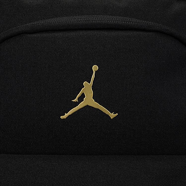 Jordan Gold Logo Velcro Badge Random Stick Series Polyester Backpack Unisex Backpack JD2623161GS-001
