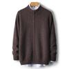 Men's Plus Size Wool Cardigan - Loose Knit, Thick Warm Jacket for Autumn/Winter