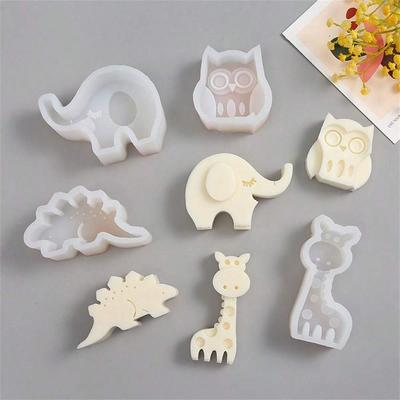 Eule, Elefant, Giraffe, Dinosaurier Aromatherapie Kerzenform, DIY Tier Diffusor Stein Gips Silikonform