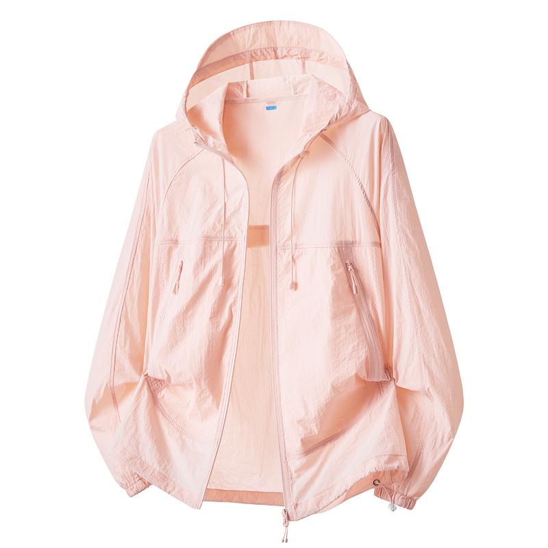 Unisex Lightweight Hooded Sun Protection Jacket - Breathable & Customizable for Outdoor Summer Activities