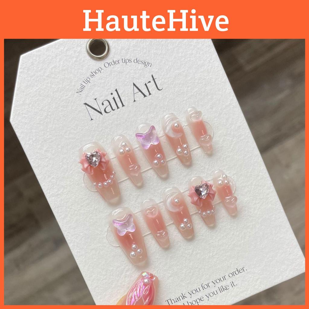 Charming Heart-throbbing Butterfly Nail Decals Short And Long Styles Available