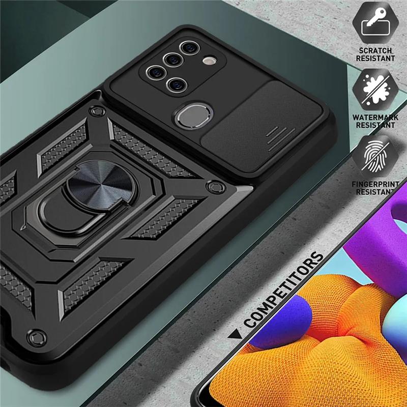 Texture Shockproof Armor Slide Lens Case For Samsung Galaxy S23 Ultra S22 S21 Plus A04S A54 A53 Xiaomi Redmi Note 11 iPhone 14 13 12 11 Pro Max Cover