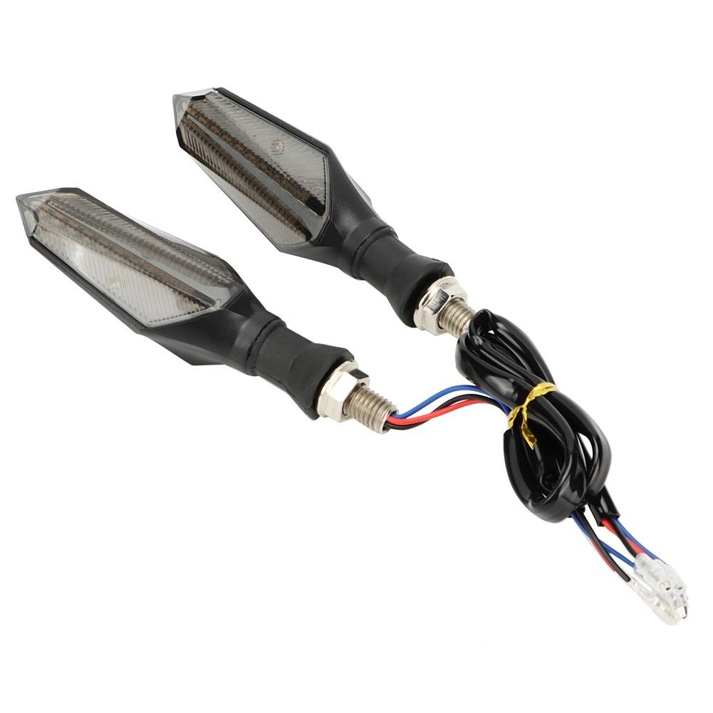 

2 шт. Двусторонний светодиодный указатель поворота мотоцикла с динамическим светом (желтый) жёлтый