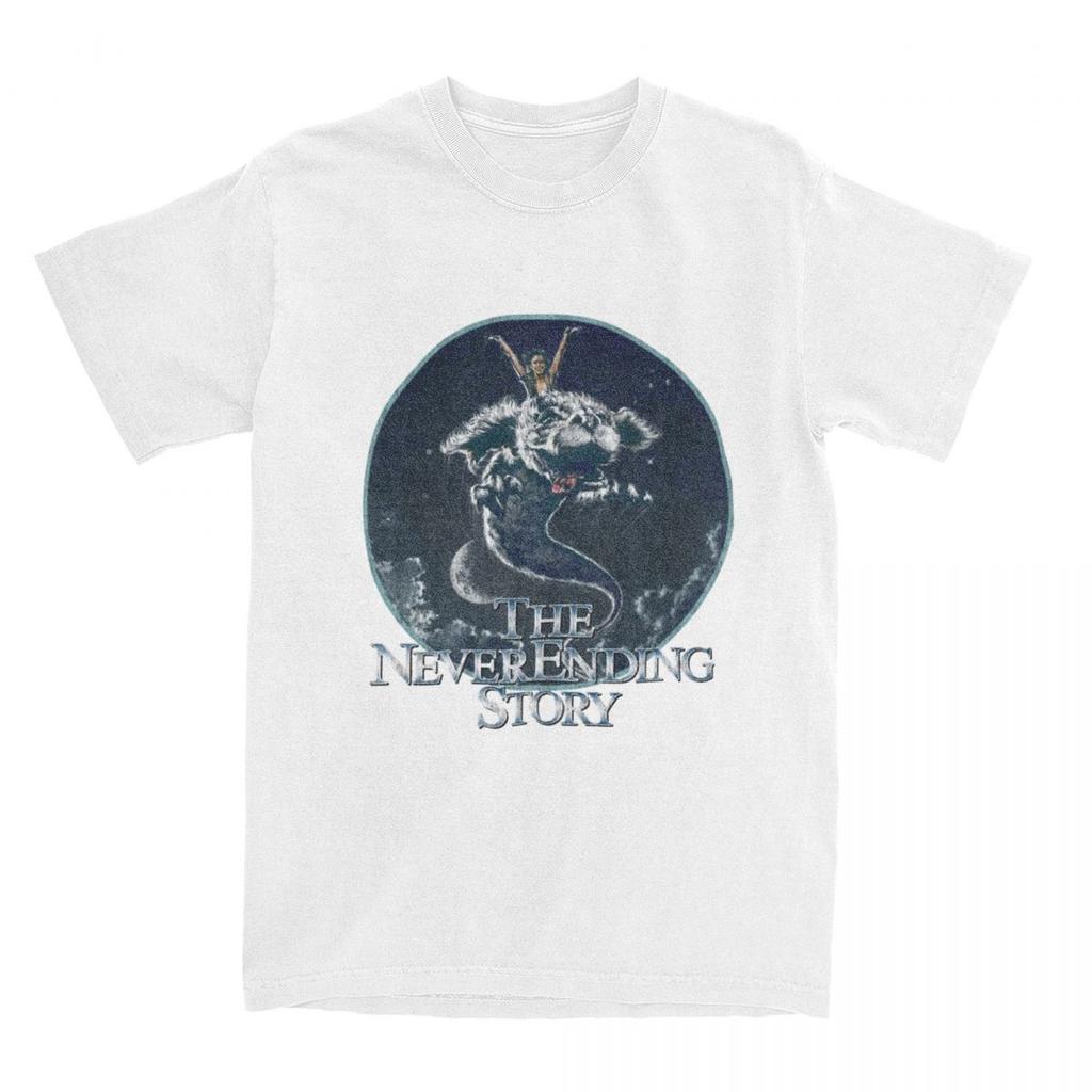 Men TShirt The Neverending Story TShirts Fashion Falkor Beach Tee Shirt Y2K Fun Printed Cotton Clothes Plus Size 6XL
