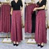 High End Fashion Long Skirt Pants Women's Tie Dye Print Button Patchwork Pockets High Waist Straight Wide Leg Pants