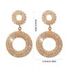 Elegant Hollow Circle Rhinestones Earrings Comfort Wear Day to Night Versatile Jewelry