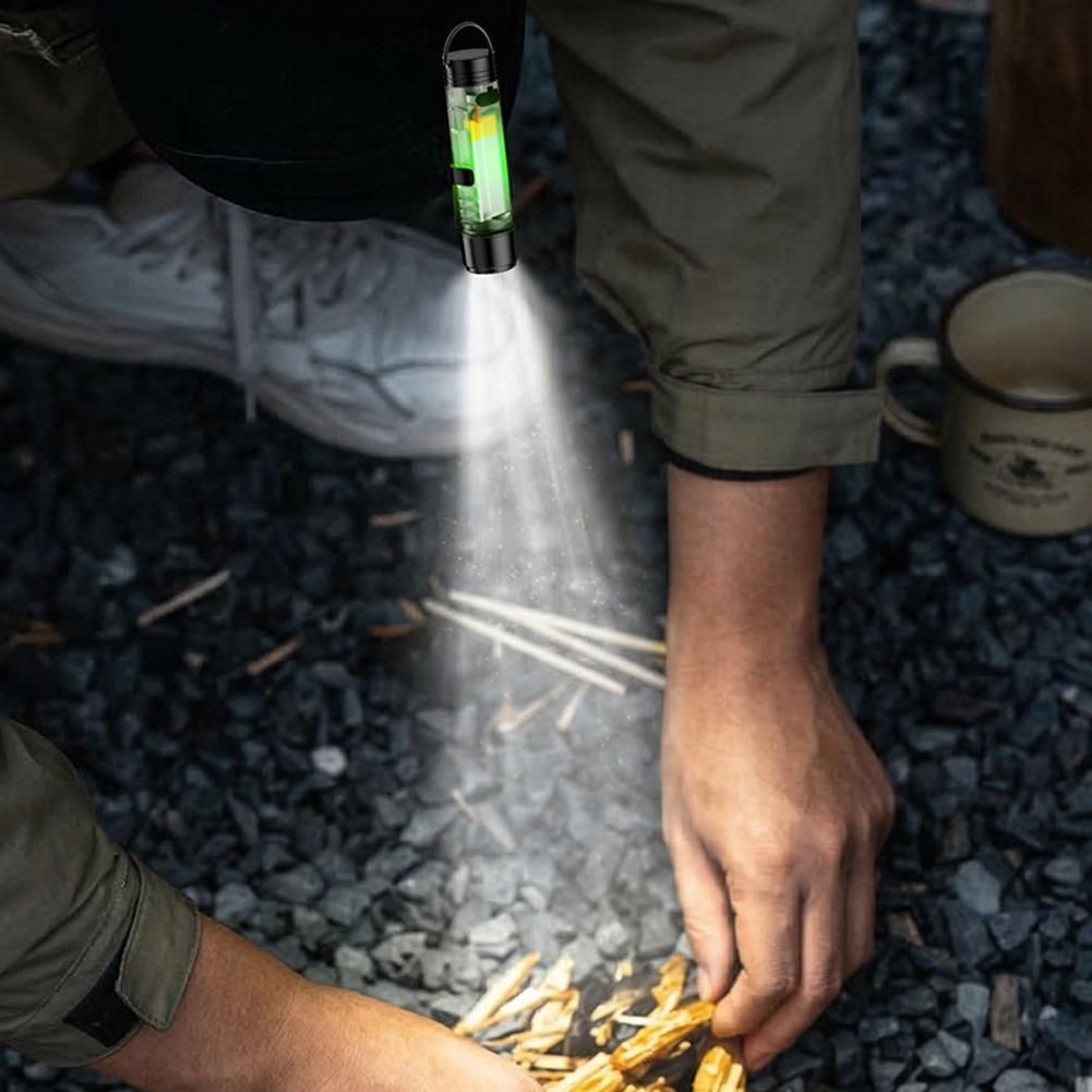 Mini LED Flashlight Rechargeable Powerful Pocket Torch Magnetic Keychain Light For Outdoor Camping Fishing EDC Lamp