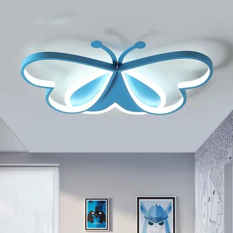 Children's lamp Pink butterfly ceiling lights girl boy's room LED ceiling lamp living room kindergarten decor Light fixture